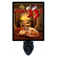 Christmas Night Light - Cozy Nap - Dog and Cat - LED NIGHT LIGHT