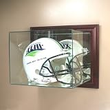 Full Size Football Helmet Wall Mounted Glass Display Case