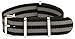 Clockwork Synergy® Classic Nylon Ballistic watch straps bands (20mm, Black/Grey)