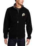 NFL Men's Washington Redskins Safety Blitz III Long Sleeve Full-Zip Performance Bonded Jacket (Black/Storm Gray, Large)