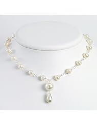 Sterling Silver Freshwater Cultured Pearl 17in Necklace. Metal Wt- 6.69g