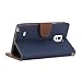 GMYLE Galaxy Note 4 Case, PU Leather Wallet Case Cover with Stand Feature and Credit Card ID Holders for Samsung Galaxy Note 4 IV N910 - Navy Blue & Brown