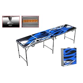 Click here to buy EZ Pong 8ft Beer Pong Table Tribal Blue.