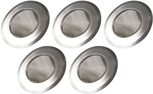 Stainless-Steel Kitchen Sink Strainer - Set of 5 - Large Wide Rim 4.25