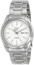 Seiko Men's SNKL41 "Seiko 5" White Dial Stainless Steel Automatic Watch