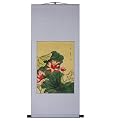 Pink Lotus Flower Wall Art Painting - Blue