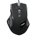 Perixx MX-2000 Carbon, Programmable Gaming Laser Mouse - 11 Programmable Button & 5 User Profile - Omron Micro Switches - Gold-plated USB Connector - Braided Fiber Cable - Avago 5000DPI ADNS-9500 Laser Sensor - DPI Switch 500-5000 - Weight Tuning Cartridge - Ultra Polling 1000HZ -Black