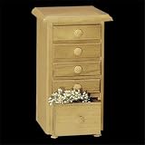 Spice Racks Unfinished Pine, 5 Drawer Spice Chest