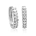 10k White Gold Hoop Huggies Diamond Earrings (GH, SI-I,0.30 carat)