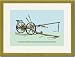 Gold Framed/Matted Print 17x23, Buckeye Mower with Shoe-Slide and Leading Wheel