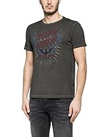 REPLAY Camiseta Manga Corta (Gris Oscuro)