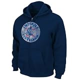 Cleveland Indians Navy Silver Era Retro Logo Full-Zip Hooded Sweatshirt