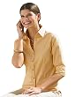 Women's Affinity open neck 3/4 sleeve shirt