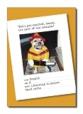 Don't Get Excited - Hilarious Greeted Bad Dog Halloween Card (Single w/ Envelope)