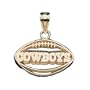 14kt Yellow Gold Dallas Cowboys Football Pendant