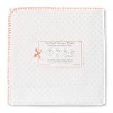 SwaddleDesigns Ultimate Receiving Blanket - Polka Dots - Orange