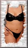 Sexy y2Diva Leather and Lace Bra shown with G-String (DIVA2-100X) in Queen Plus Size 1X, 2X or 3X