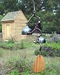 Bronze Garden Wind Bell Mobile - Double Bells