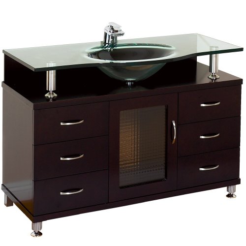 Accara 42 Bathroom Vanity Glass Counter