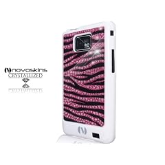 Samsung Galaxy S 2 II i9100 Novoskins Pink Crystal Zebra White (Wei�) Luxe Hard Case
