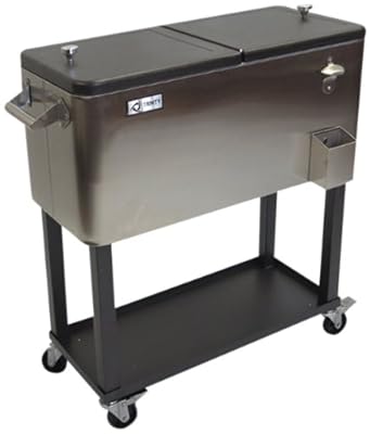TRINITY THL-0802 Stainless Steel Cooler with Shelf