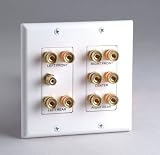 Datacomm 45-0060 5.1 Surround Sound 2-Gang Plate (White)