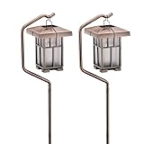 Malibu Outdoor Solar-Powered Prairie-Style Light, Antique Copper Metal, 2-Pack #LZ11771HK2
