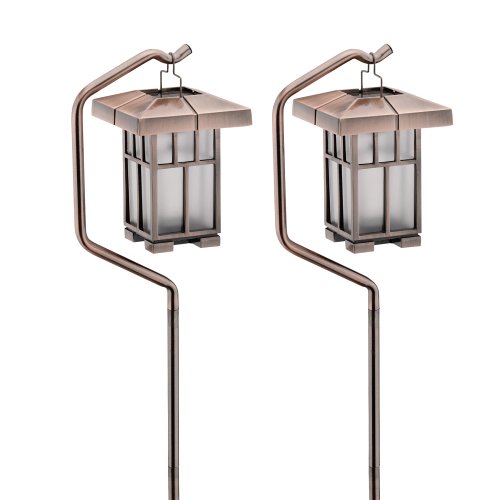 Tools: Malibu Outdoor Solar Powered Prairie Style Light, Antique Copper Metal, 2 Pack #LZ11771HK2