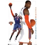 New York Knicks Amar'e Stoudemire Sports Poster Print - 22x34 custom fit with RichAndFramous Black 22 inch Poster Hangers