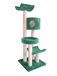 Molly and Friends "Fluffy's Favorite" Premium Handmade 4-Tier Cat Tree with Sisal, Model 3L23, Beige