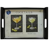 Medium Raised Handle Tray - Cocktails