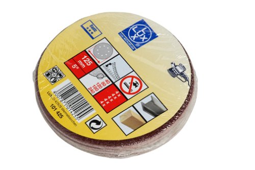 Home Improvement LUX 101425 Schleifscheiben 125 mm im 20er-Kombipack, 8er Lochung K�rnung Je 4 x K40, K80, K120, K180, K240 BASIC