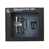 Seattle Seahawks Shot Glass and Mug Set Real Goldia Designer Perfect Jewelry Gift at Amazon.com