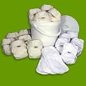 10 x Little Lamb Cotton Fabric Reuseable Nappies Size 2