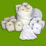 10 x Little Lamb Cotton Nappy Nippa Fabric Reuseable Nappies Size 2