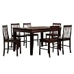 7 Pc Fancy Wood Dining Set - Espresso