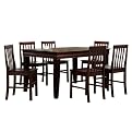 7 Pc Fancy Wood Dining Set - Espresso