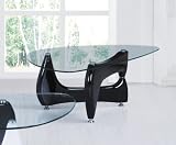 Quebec Glass Black Coffee Table Quebec Glass Black Coffee Table