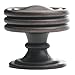Southern Hills Round Oil Rubbed Bronze Cabinet Knob, Drawer Knob, 1 1/4 inch Diameter, Pack of 5 Knobs, SHKM008-ORB-5