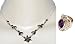 Valentine Jewelry Silver Amethyst Necklace Ring Sets