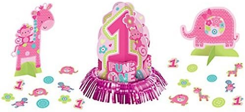 1st Birthday 'One Wild Girl' Table Decorating Kit (23pc)