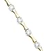 Gold Plated Sterling Silver 1/4 ct. Cubic Zirconia Line Bracelet