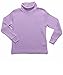 Leveret Solid Turtleneck 100% Cotton (4 Toddler, Purple)