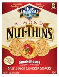 Grocery: Blue Diamond Growers - Almond Nut-Thins Nut & Rice Cracker Snacks Smokehouse - 4.25 oz. - Blue Diamond Growers