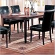 7pc Soho Style Birch & Veneers Dining Table & Leatherette Parson Chairs Set