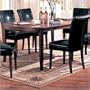 7pc Soho Style Birch & Veneers Dining Table & Leatherette Parson Chairs Set