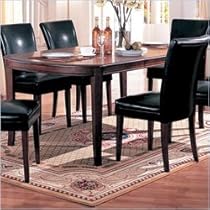 Hot Sale 7pc Soho Style Birch & Veneers Dining Table & Leatherette Parson Chairs Set