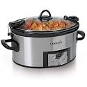 Crock-Pot SCCPVL610-S 6-Quart Programmable Cook & Carry Oval Slow Cooker, Stainless Steel