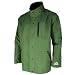WaterShed 9X3041-TGR-LGE StormShield Front Zipper Waterproof GORE-TEX Jacket with 3 Zippered Pockets, 30" Length, Large, Forest Green