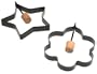 Norpro Nonstick Star and Flower Pancake Egg Rings, Set of 2